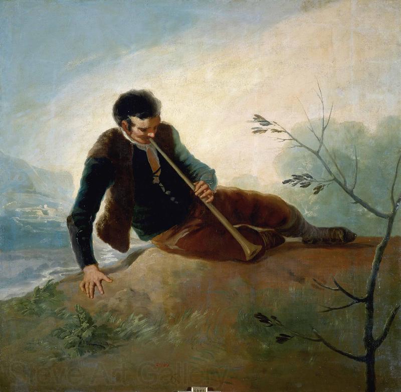 Francisco de Goya Pastor tocando la dulzaina Spain oil painting art